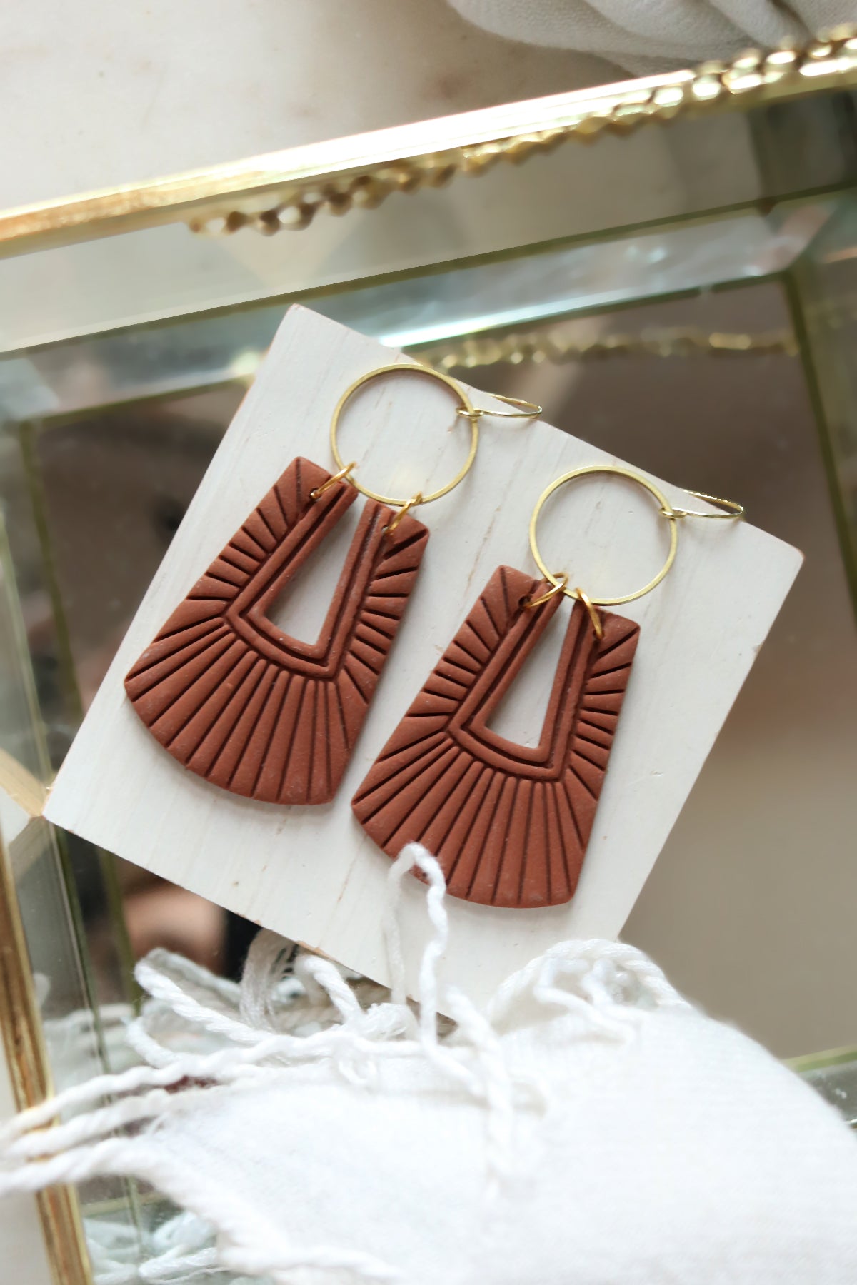 Venetian Polymer Clay Earrings | Choose Your Colour
