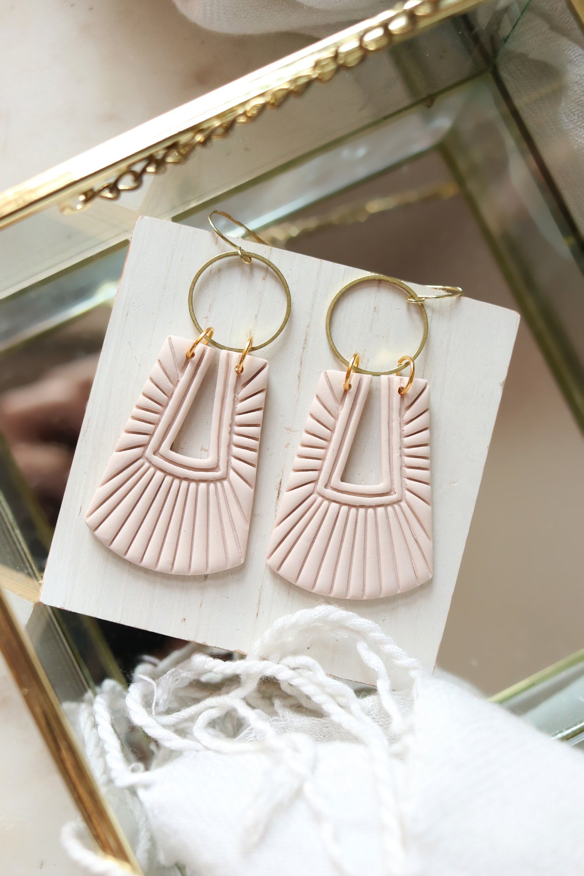 Venetian Polymer Clay Earrings | Choose Your Colour