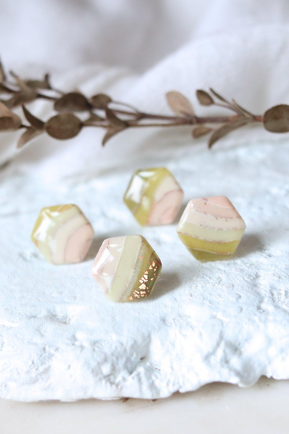 Venus Studs Polymer Clay Earrings - Petal & Posy