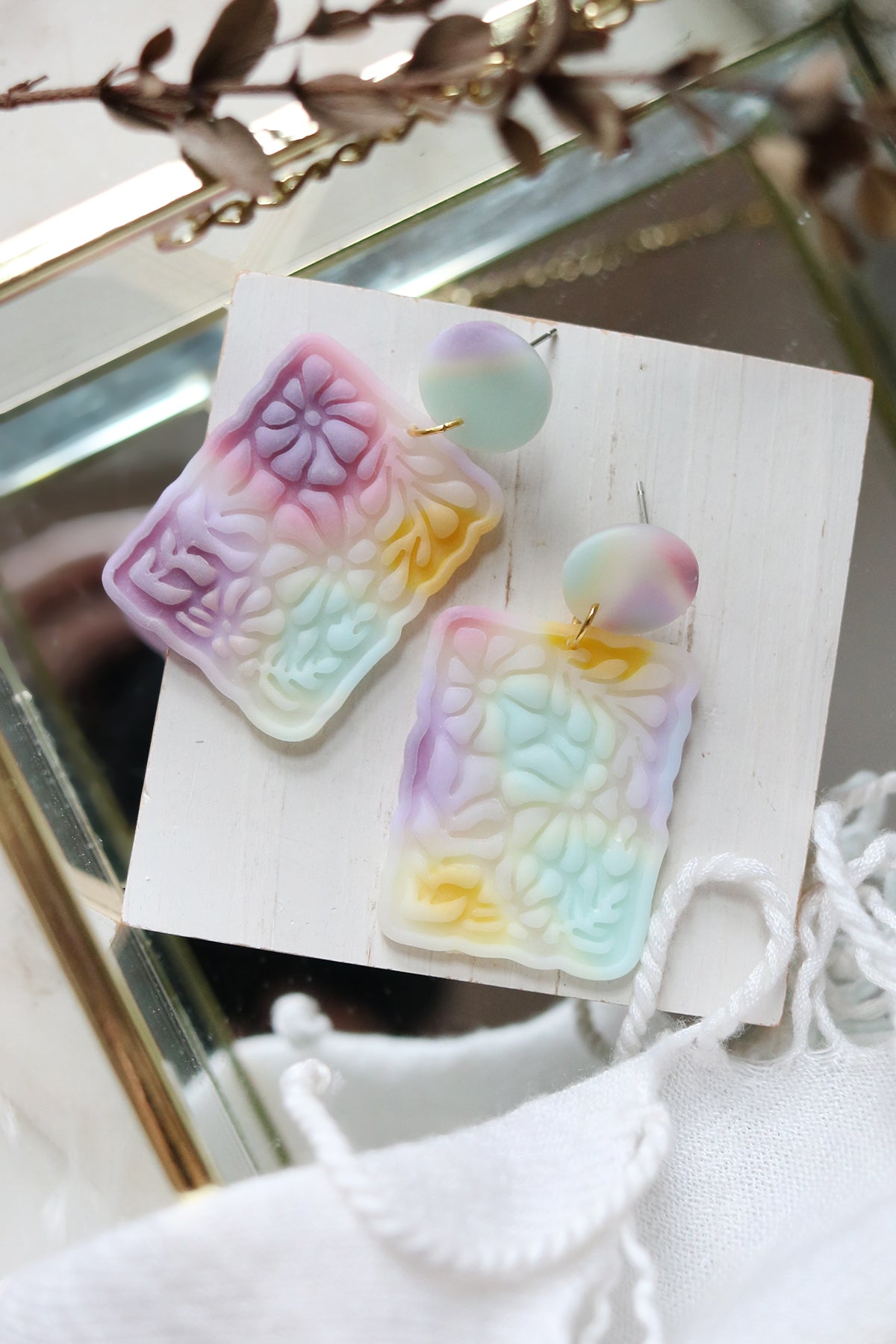 Polychrome Polymer Clay Earrings