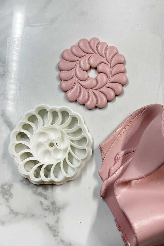 Plume Wreath Polymer Clay Cutter - Petal & Posy