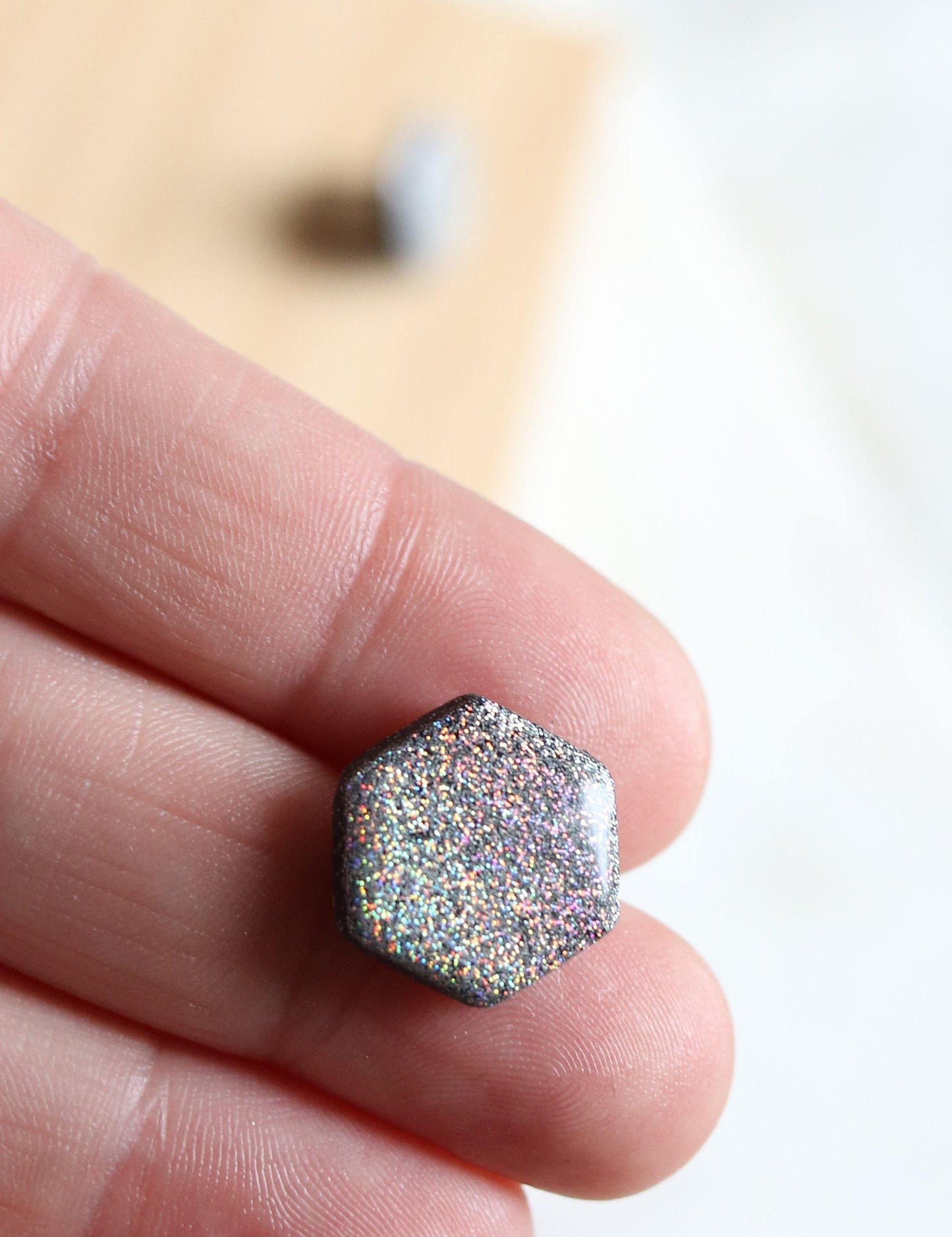 Borealis Polymer Clay Stud Earrings - Petal & Posy