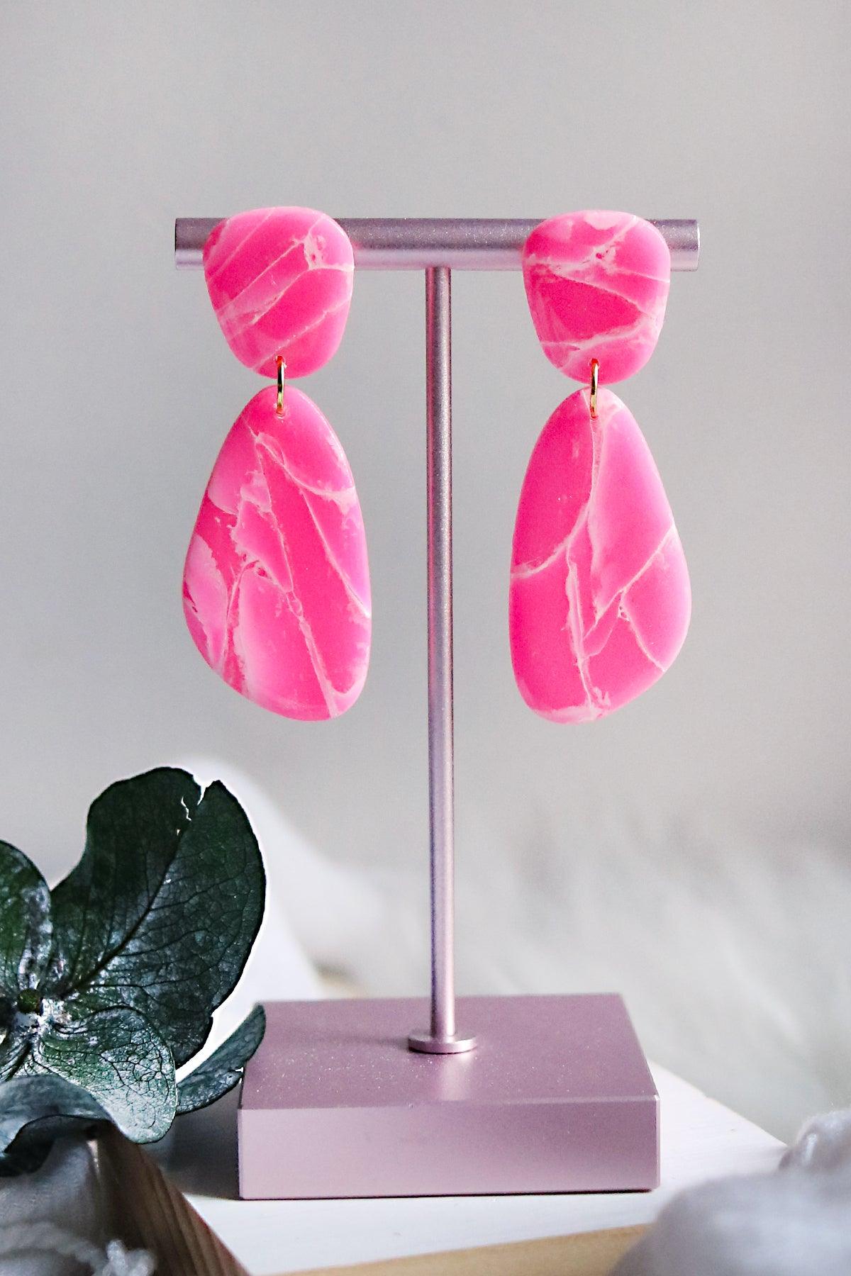 Hot Pink Earrings - Petal & Posy