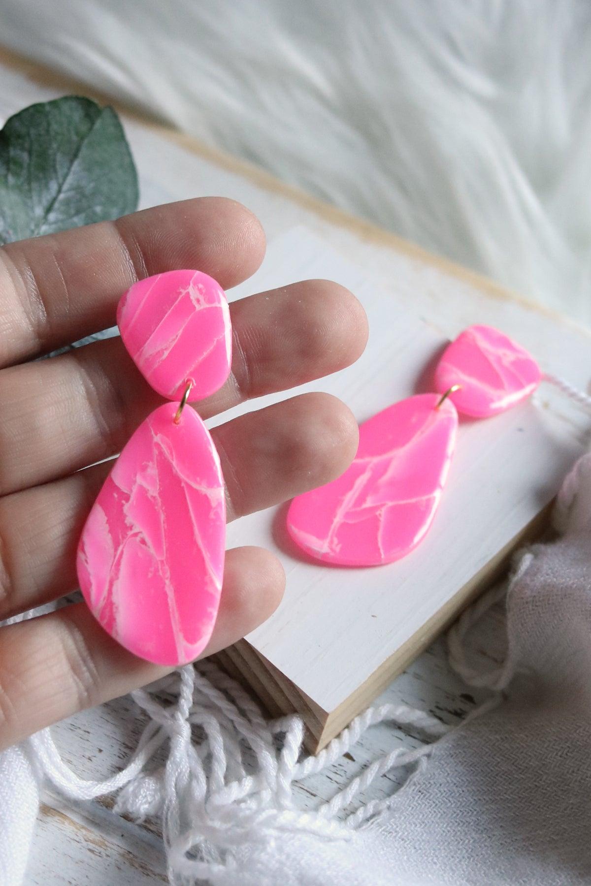 Hot Pink Earrings - Petal & Posy