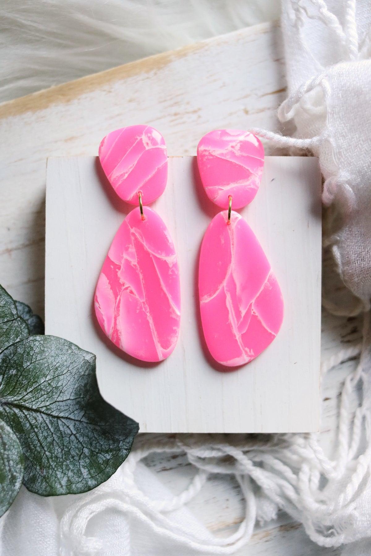 Hot Pink Earrings - Petal & Posy
