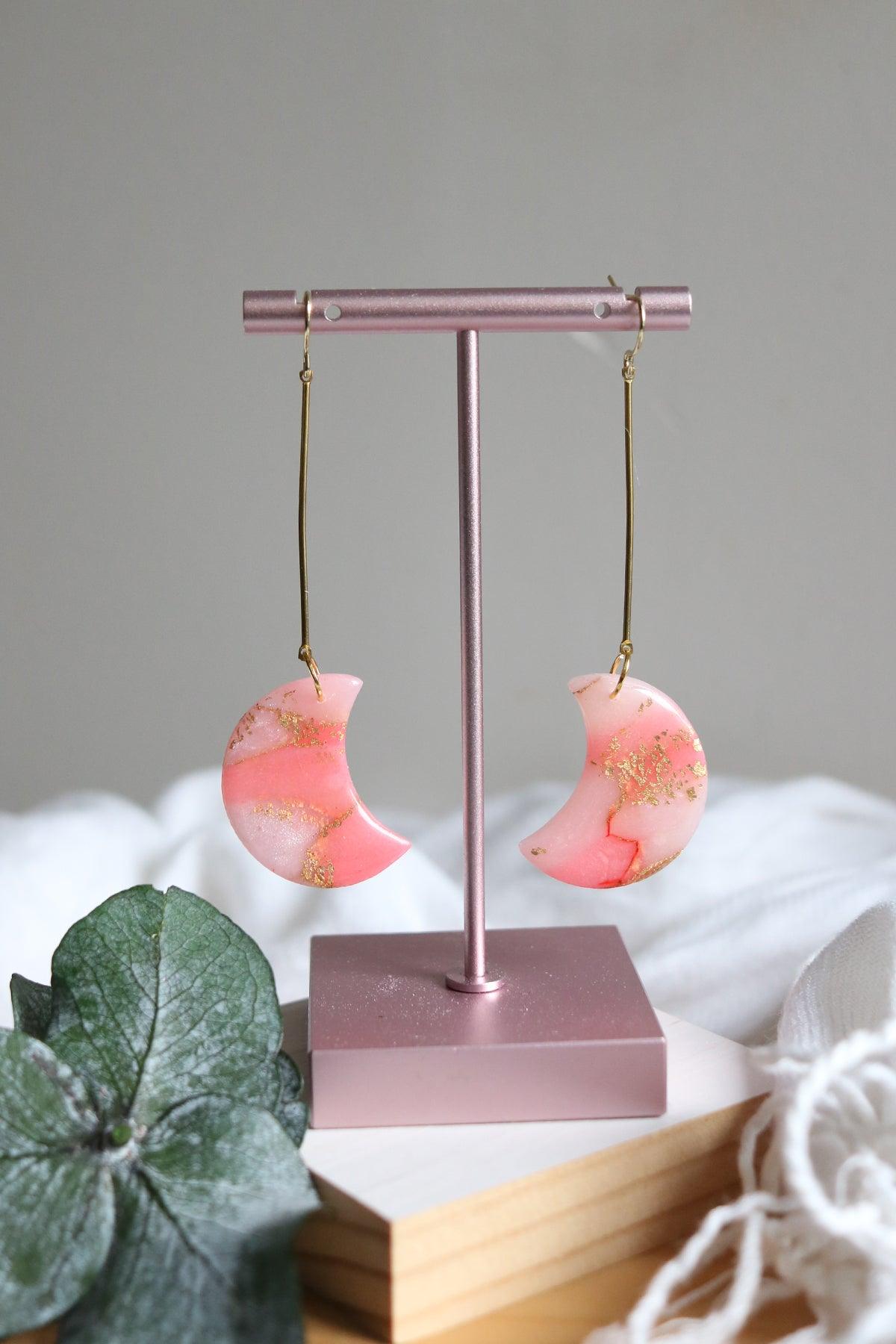 Sea of Tranquility Moons in Rose Quartz - Petal & Posy