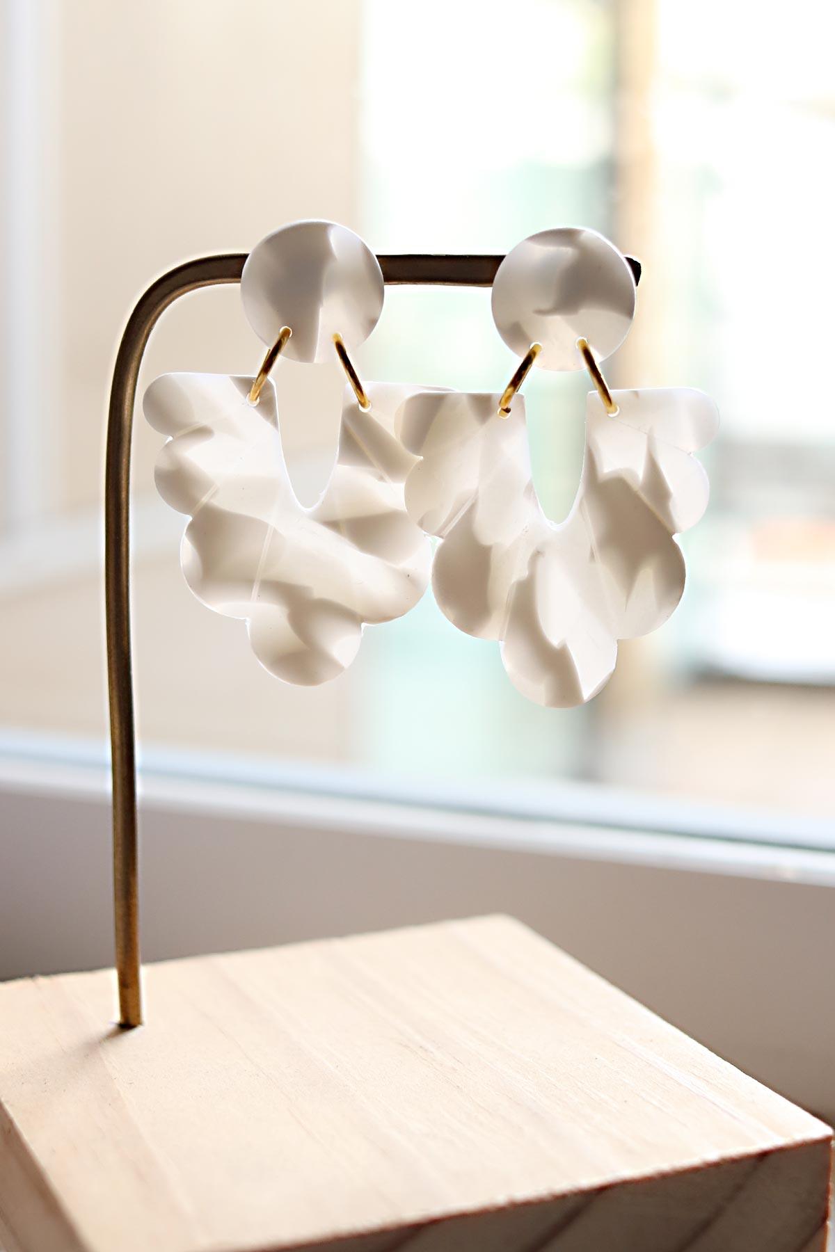 Guardian Earrings - White - Petal & Posy