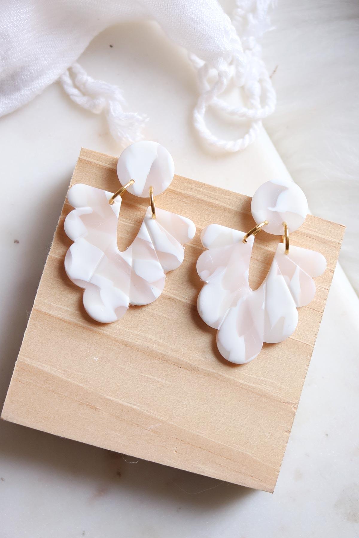 Guardian Earrings - White - Petal & Posy