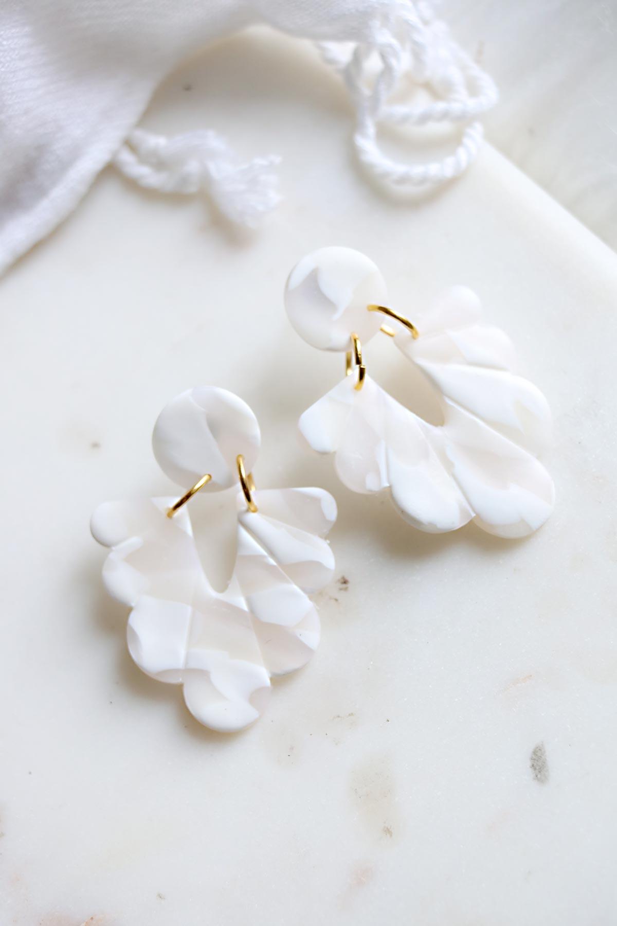 Guardian Earrings - White - Petal & Posy