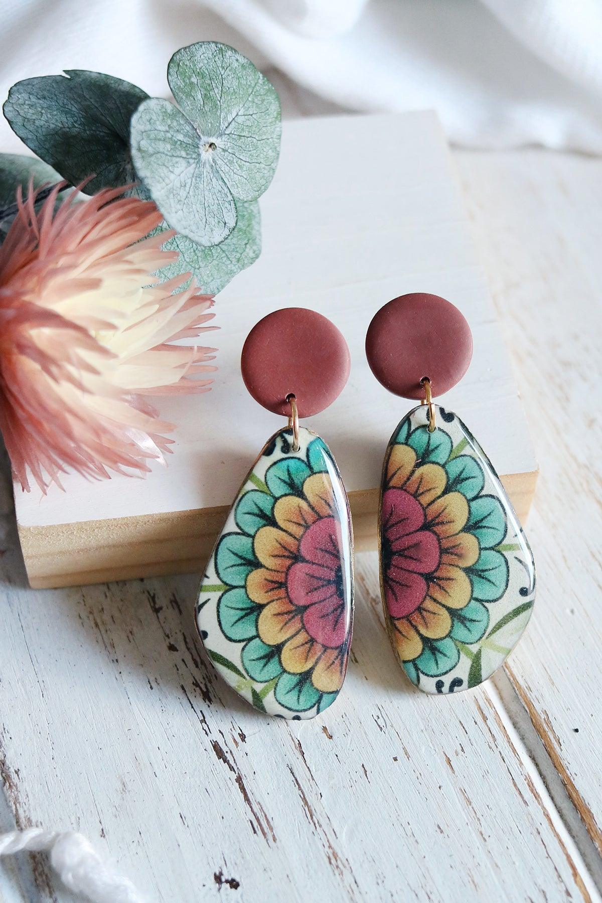 Polymer Clay Earrings - Petal & Posy