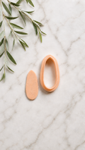 Beveled Elongated Teardrop Polymer Clay Cutter