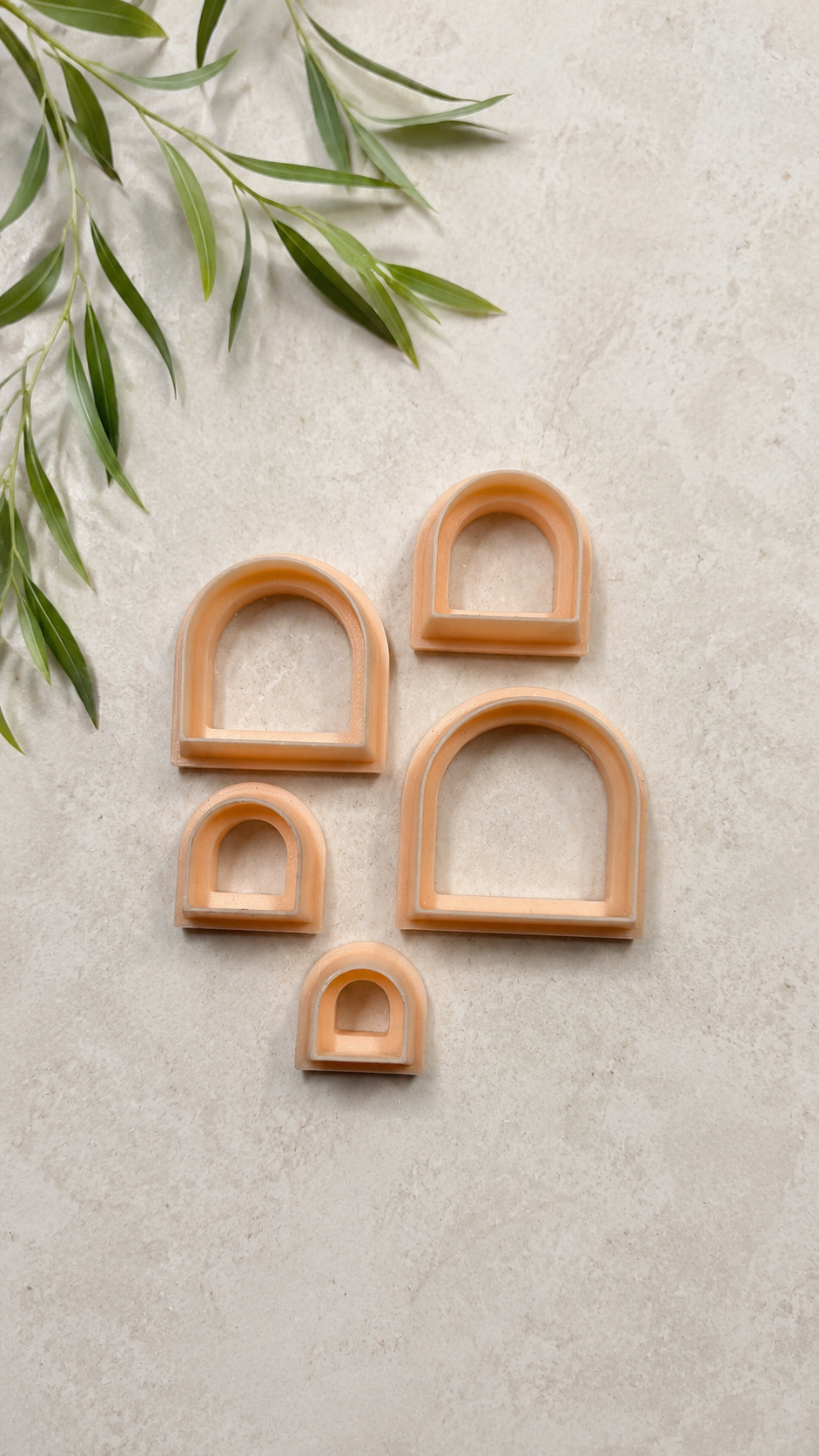 Set of 5 Arch Shaped Polymer Clay Cutters