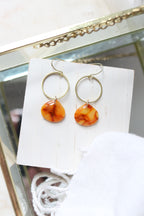 Amber Polymer Clay Earrings