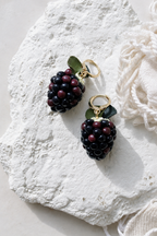Blackberry Polymer Clay Earrings