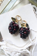 Blackberry Polymer Clay Earrings