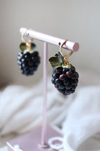 Blackberry Polymer Clay Earrings