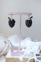 Blackberry Polymer Clay Earrings
