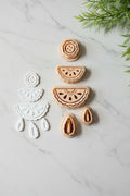 Set of polymer clay cutters shaped in a bohemian chandelier style for earrings and jewelry making