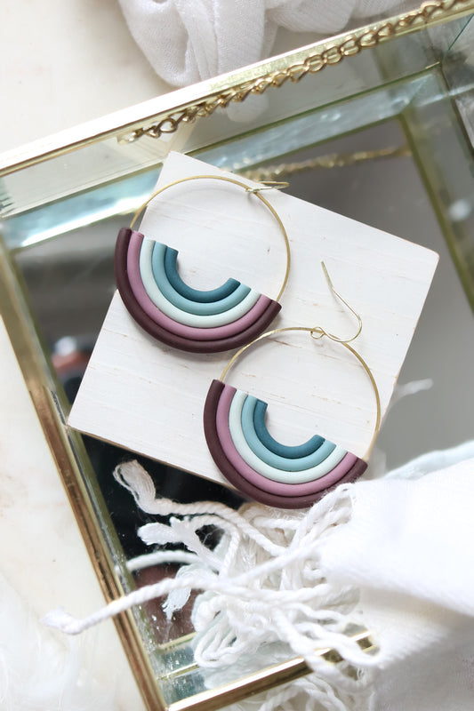 Carry On Polymer Clay Hoop Earrings August 2025