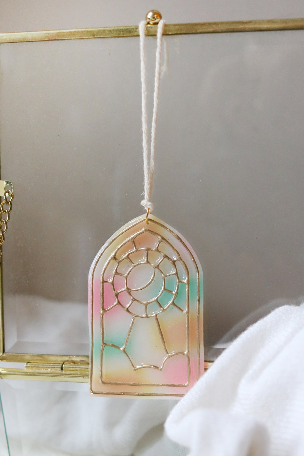 Moonlit Night Polymer Clay Ornament