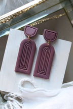 Column Polymer Clay Earrings | Choose Your Colour - Petal & Posy