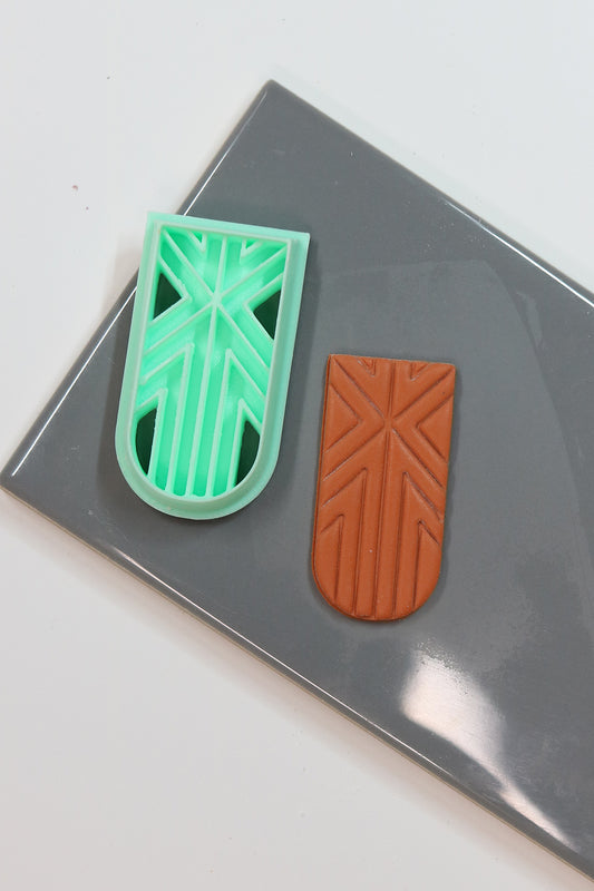 Cross Hatch Arch Embossing Polymer Clay Cutter