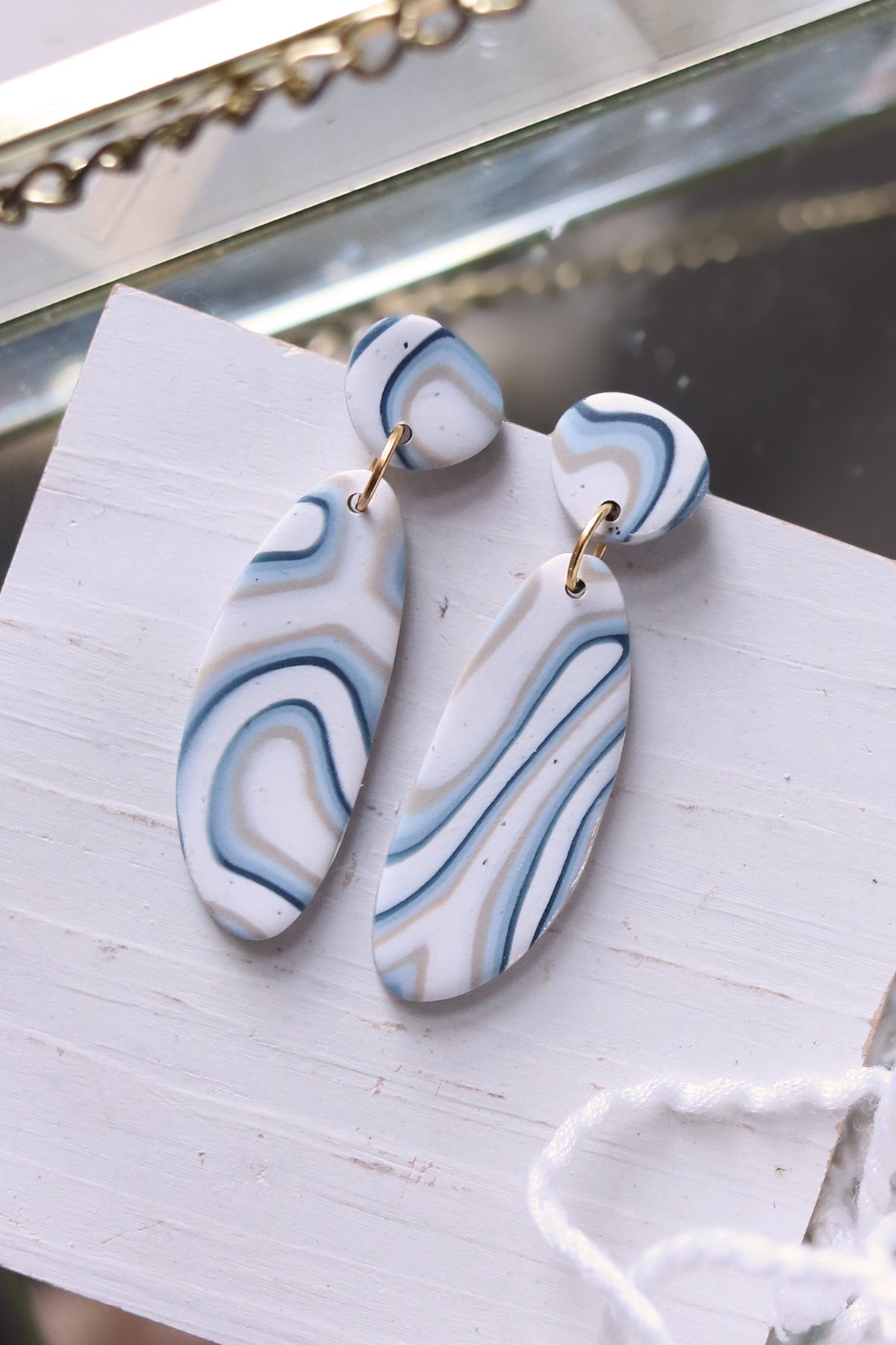 Denim Days Polymer Clay Earrings