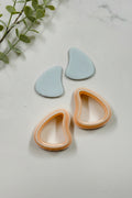Small Divot Shaped Pebble Polymer Clay Cutter Set