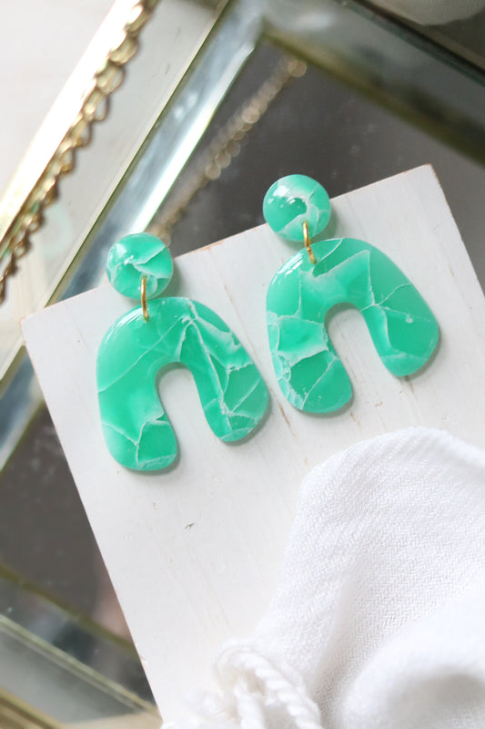 Emerald City Polymer Clay Earrings