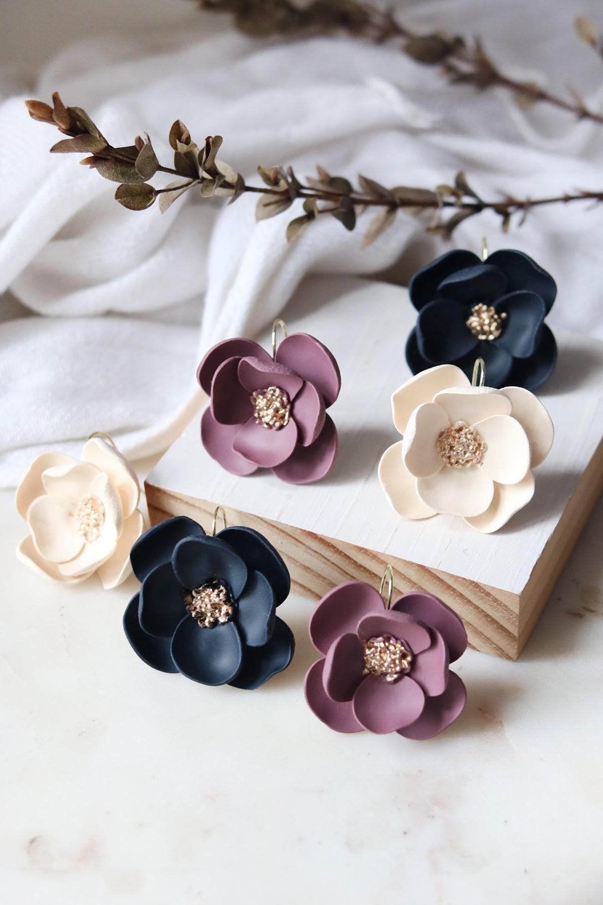 Eventide Bloom Earrings | Choose Your Colour - Petal & Posy