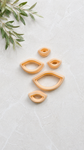 Set of 5 Fan Shaped Polymer Clay Cutters