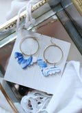 Flutter Hoop Earrings in Delft
