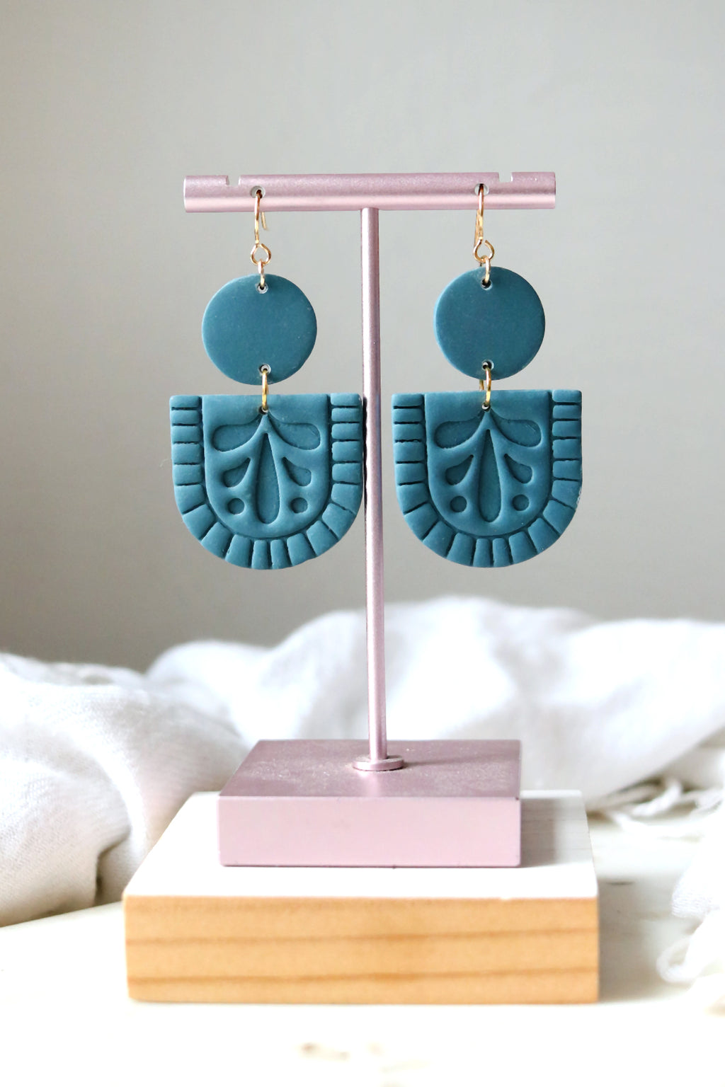 Folk Flower Polymer Clay Earrings | Choose Your Shade