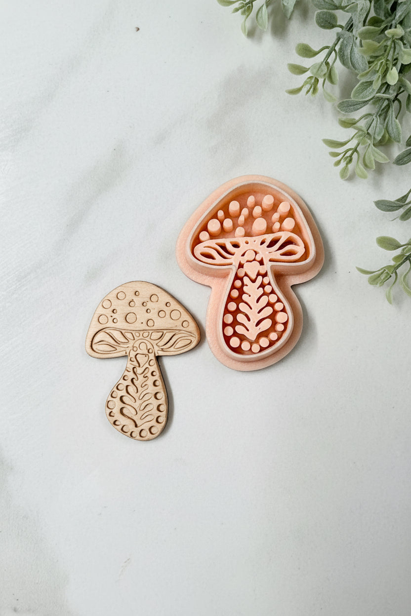 Folk Mushroom Polymer Clay Cutter