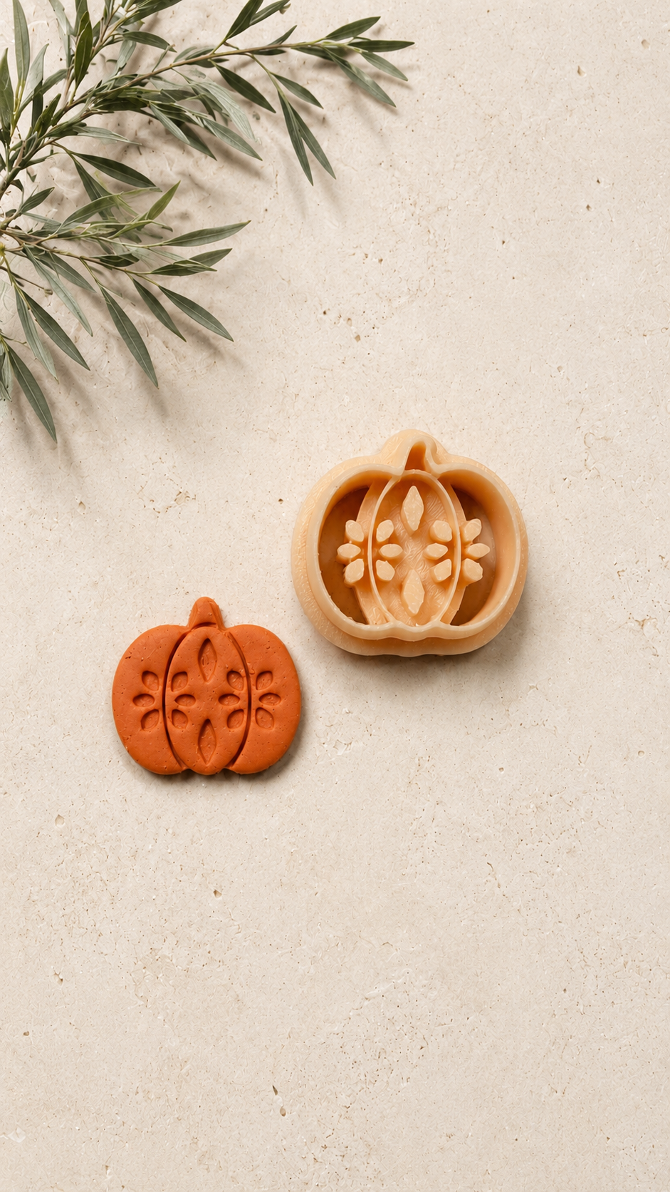 Boho Folk Pumpkin Polymer Clay Cutter