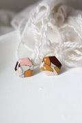 Fracture Polymer Clay Stud Earrings