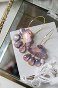 Galaxy Far Far Away Polymer Clay Cloud Hoop Earrings