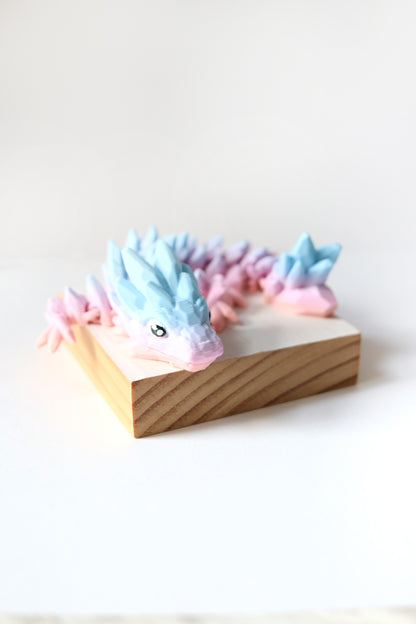 3D Printed Gemstone Dragon Fidget Pet in Periwinkle