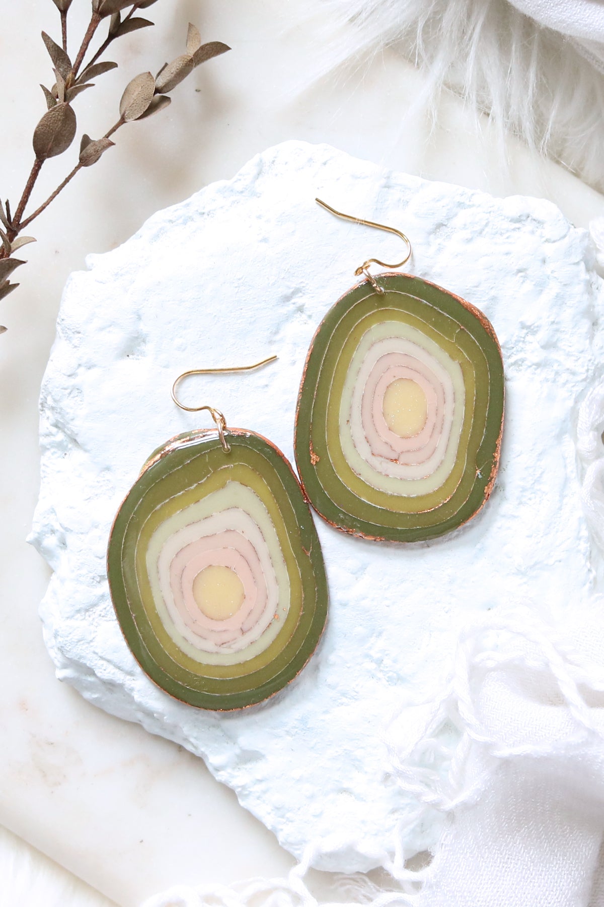 Geode Slice Polymer Clay Earrings Vol 3