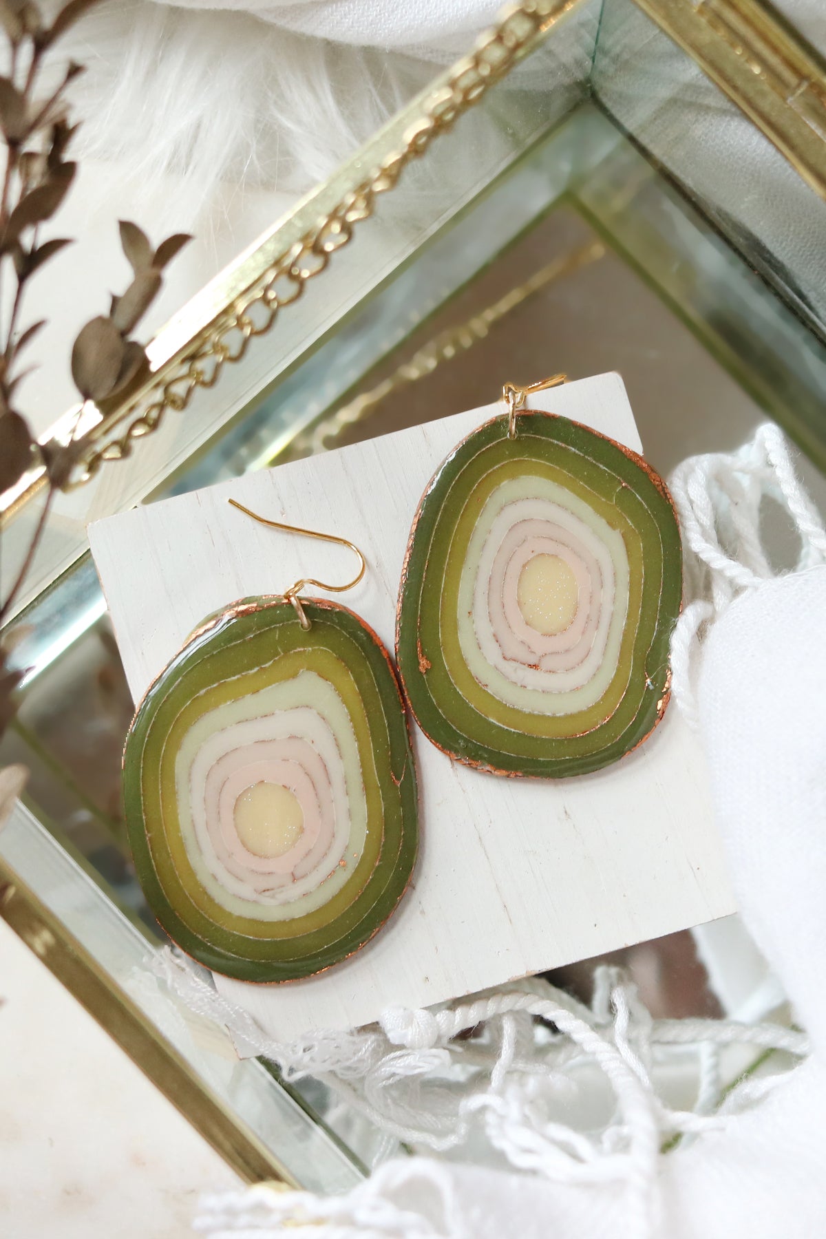 Geode Slice Polymer Clay Earrings Vol 3