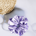 Super Fluff Silk Satin Scrunchie in Thistle - Petal & Posy