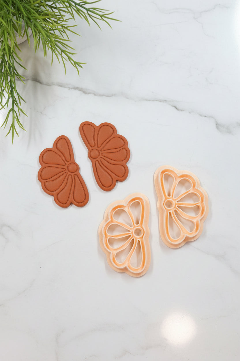 Matisse Style Half Daisy Polymer Clay Cutter Set