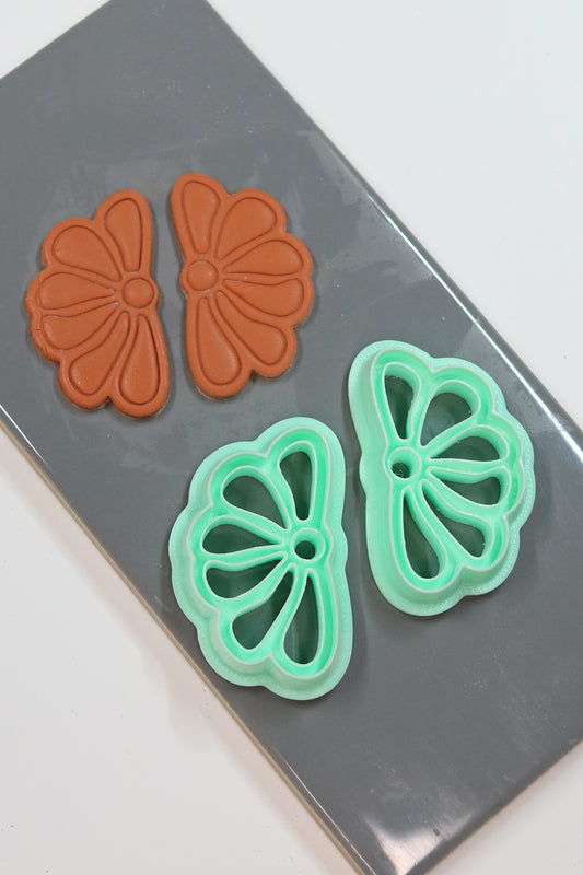 Matisse Style Half Daisy Polymer Clay Cutter Set