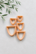 Set of 5 Half Oval Shaped Polymer Clay Cutters