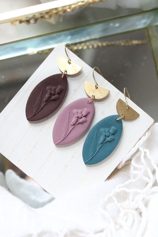 Harvest Floral Polymer Clay Earrings | Choose Your Colour