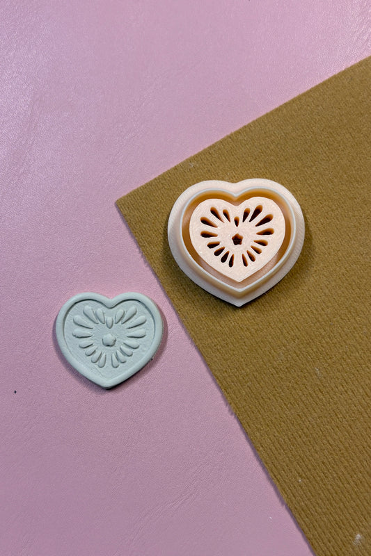 Heart Burst Polymer Clay Earring Cutter
