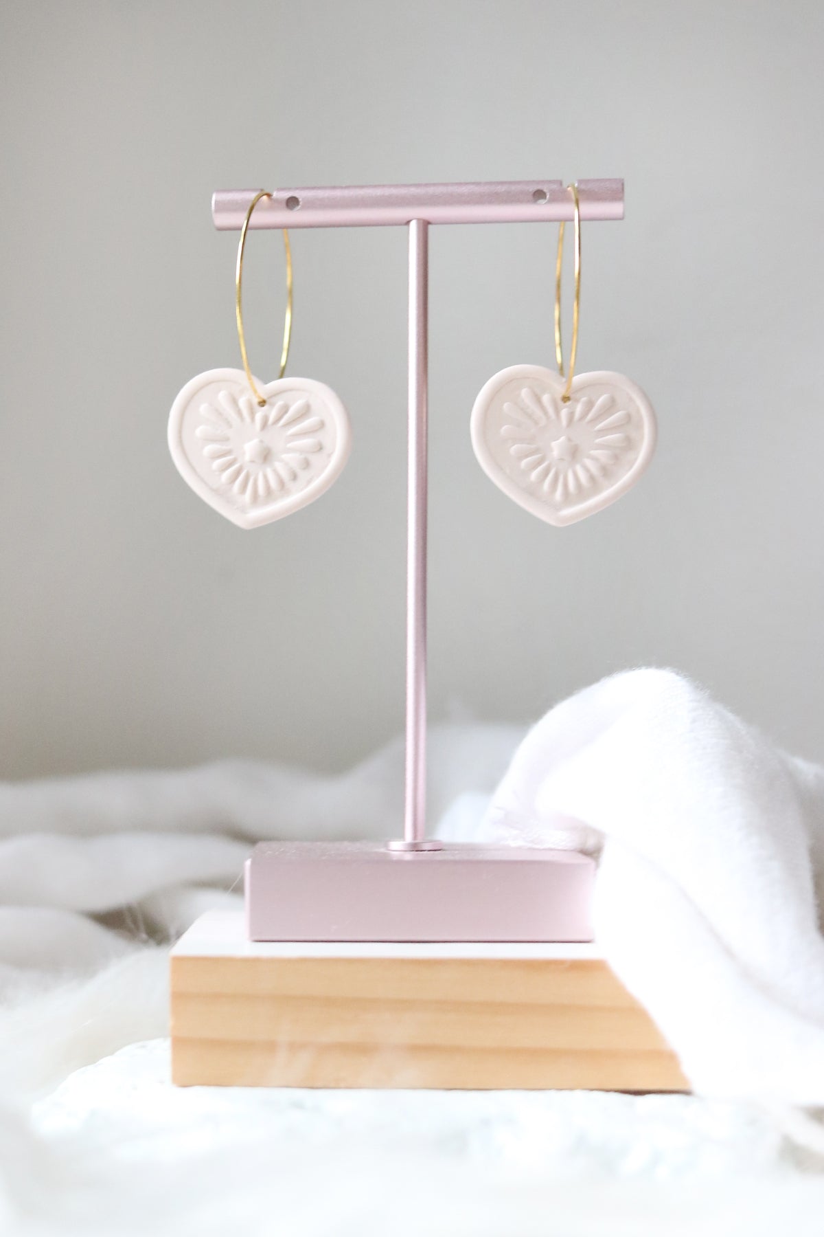 Heart Burst Hoop Earrings | Choose Your Colour