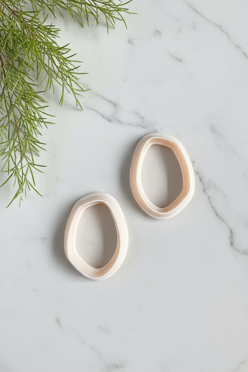 Large Organic Pebble Polymer Clay Cutter Set