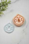 Wide Ornate Tear Drop Polymer Clay Cutter