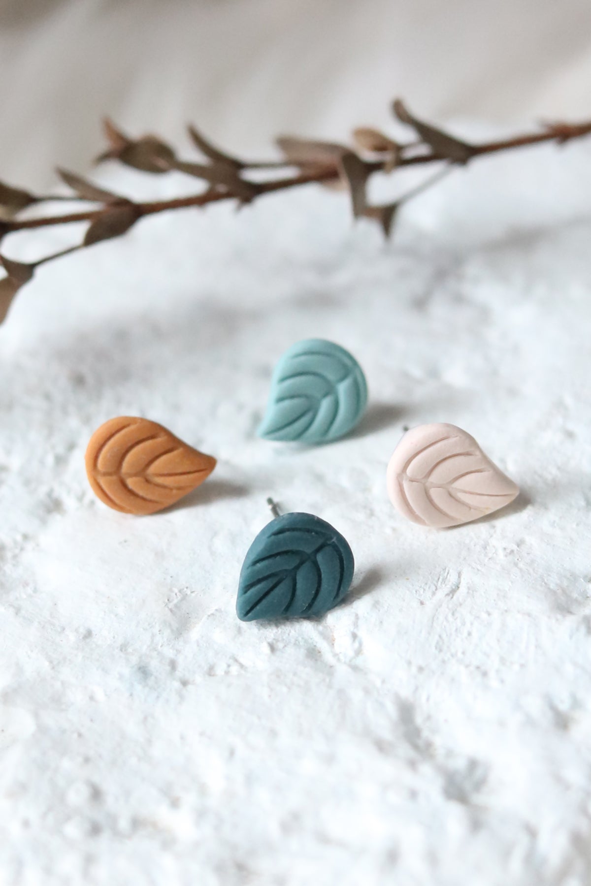 Leaflet Stud Earrings | Choose Your Colour